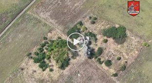Уничтожение двух единиц российской техники возле села Роботино