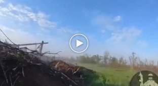 Attack of Russian positions west of the village of Klishchevka
