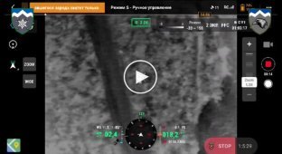 A drone of the 10th assault brigade drops a grenade on a Russian who pretended to be dead