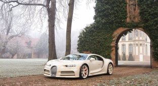 Эксклюзивный Bugatti Chiron, созданный в сотрудничестве с модным домом Hermes (18 фото + 1 видео)