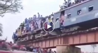 Train passengers in Bangladesh