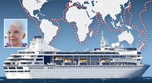 Grandma sold all her property and moved to live on a liner (5 photos)