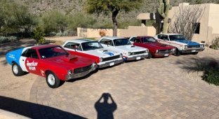 Iconic red, white and blue collection of AMC muscle cars is looking for a new owner (10 photos + 1 video)