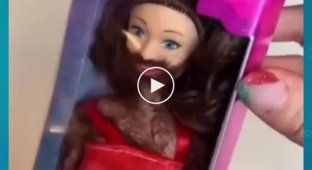 Fully hairy Barbie doll released in US and UK