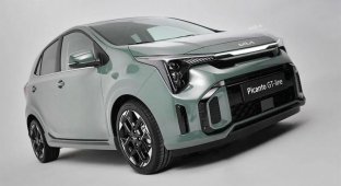 Published photos of the updated subcompact Kia Picanto (3 photos)