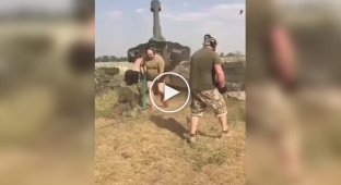 Боевая работа украинских артиллеристов в условиях аномальной жары