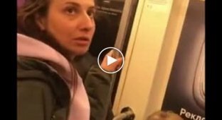 Скандал в московском метро (мат)