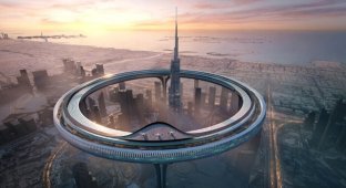 В Дубае хотят построить кольцо-небоскрёб. Зачем? (12 фото)