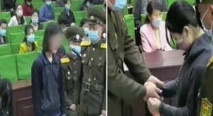 Кадры суда над девочками-подростками в КНДР (7 фото + 1 видео)