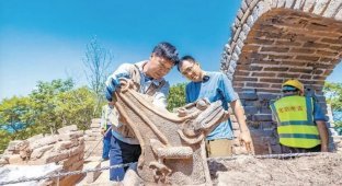 Хранитель Великой Китайской стены: ученые нашли скульптуру дракона времен династии Мин (3 фото)