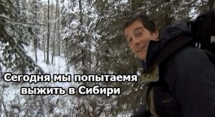 Беар Гриллc попытался выжить в Сибири (1 гифка)