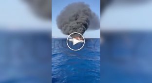A fire on a luxury yacht was caught on video
