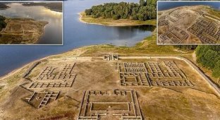 Обмелевшее водохранилище в Испании обнажило древнеримский лагерь (11 фото + 1 видео)