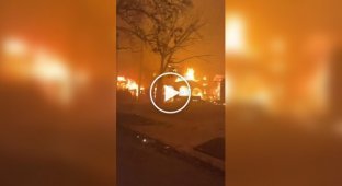 Apocalyptic footage from a forest fire area in the USA