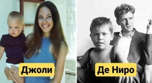 14 архивных снимков знаменитостей с их родителями (15 фото)