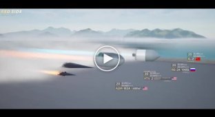 Visual comparison of the fastest rockets from around the world in 3D animation