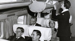 Вот как младенцы летали на самолётах 60 лет назад (3 фото)