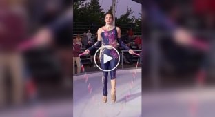 Figure skater sets an unusual record
