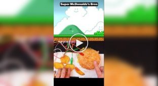 Guy makes gamepad out of fast food