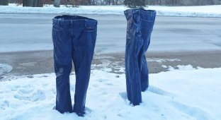 В Миннесоте так холодно, что даже штаны колом стоят (11 фото)