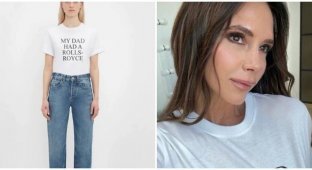 Businesswoman: Victoria Beckham is now selling T-shirts with the phrase that got her ridiculed (2 photos)