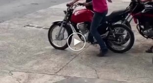 Motorcyclist training before the ride