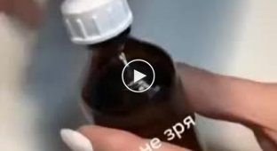 How to open a bottle of iodine or brilliant green without getting dirty