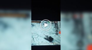 Подрыв российского танка на мине. Харьковское направление
