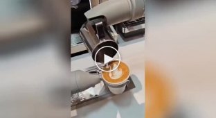 Robot barista in a Chinese library