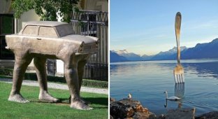 10 неожиданных памятников со всего мира, доказывающих, что фантазия скульпторов не знает границ (12 фото)