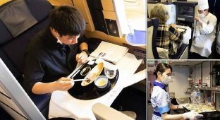 Заоблачный сервис: японская авиакомпания открыла "крылатый ресторан" (4 фото)