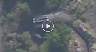 Russian kamikaze drone strikes the Ukrainian model of the Buk air defense system in the Zaporozhye region