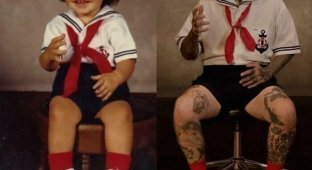 30 People Who Perfectly Recreated Photos of Themselves (30 photos)