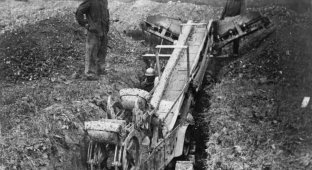 French mechanical trencher of the First World War (4 photos + 1 video)