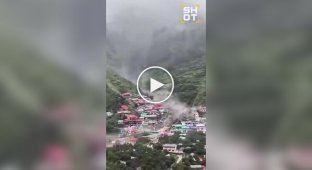 A powerful flood in India
