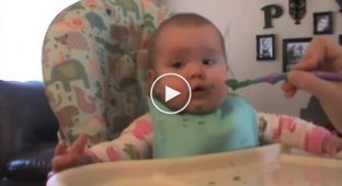Child's reaction to food