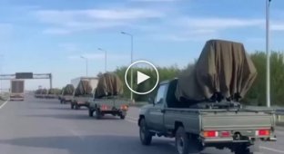 Defense systems supplied by the Czech Republic against MR-2 "Victor" drones with a twin 14.5-mm anti-aircraft gun somewhere on the roads of Ukraine