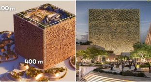 Saudi Arabia has begun to build the largest building in the world (4 photos + 1 video)