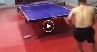 In ping pong, calm, only calm