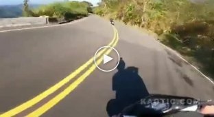 Motorcycle racing sometimes ends badly