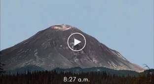 Recreated eruption of Mount St. Helens