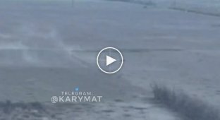 Russian tank evaporated after anti-tank mine exploded