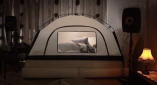 Для экономии тепла американцы предлагают ставить поверх кроватей палатки (6 фото)