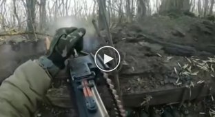 Reflecting a Russian attack in the Zaporozhye direction from the first person of a Ukrainian machine gunner