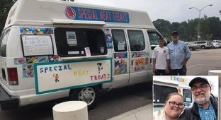 Отец купил киоск с мороженым, чтобы дать работу детям с синдромом Дауна (7 фото)