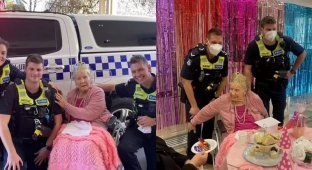 Полицейские в Австралии арестовали 100-летнюю женщину, чтобы исполнить ее желание (3 фото)