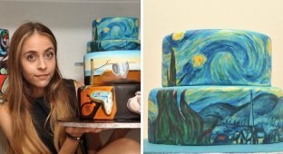 Знаменитые картины на тортах (7 фото)
