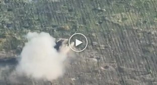 Azov brigade soldiers destroy enemy armored vehicle with drone strike