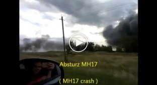 Новое видео сразу после крушения Boeing 777 на территории Украины