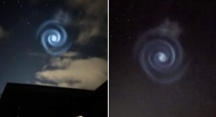 Загадочные спирали в небе над Новой Зеландией оказались следом от ракеты Илона Маска (4 фото)
